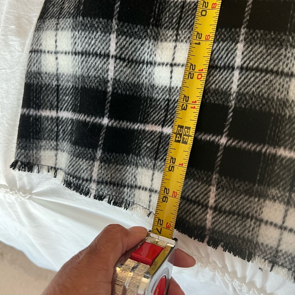 H&M Sleeveless Black And White Plaid Shirt Jacket XXLT - Picture 10 of 14